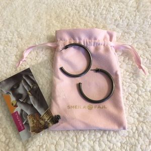 Sheila Gun Metal Hoops